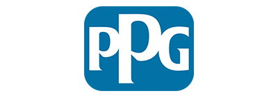 PPG logo on a black background.