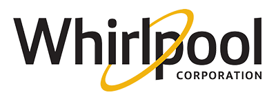 Whirlpool Corporation logo with yellow swirl.